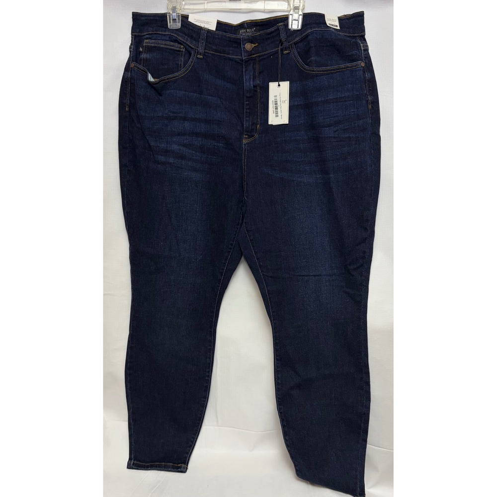 Judy Blue Skinny Jeans Women 24W Dark Blue New High Waist Stretch Denim